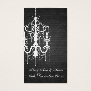 Elegant Wedding Favor Tag Chandelier Black