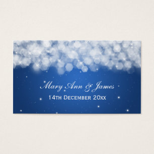 Elegant Wedding Favor Tag Party Sparkle Blue