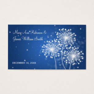 Elegant Wedding Favor Tag Summer Sparkle Sapphire
