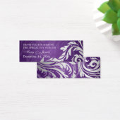 Elegant Wedding Favor Tag Swirly Flourish Purple (Desk)