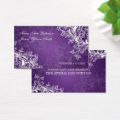 Elegant Wedding Favor Tag Vintage Swirls Purple (Desk)
