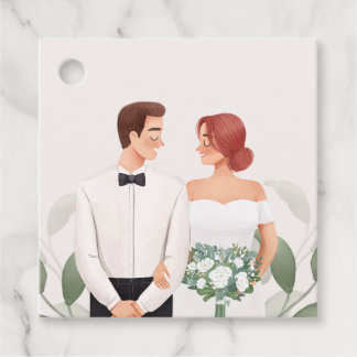 Elegant wedding favor tags