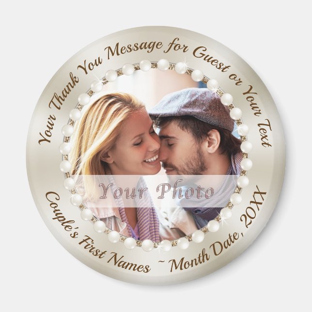 Elegant Wedding Favors Wholesale. BULK Discounts Magnet (Front)