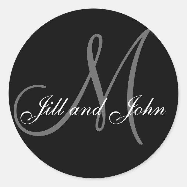 Elegant Wedding Favour Sticker You Can Personalize (Front)