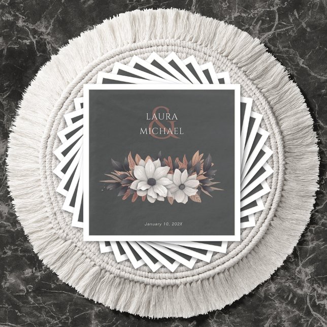 Elegant Wedding Floral Paper Napkin (Creator Uploaded)