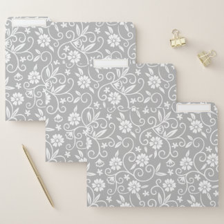 Elegant Wedding Floral Pattern 5 File Folder