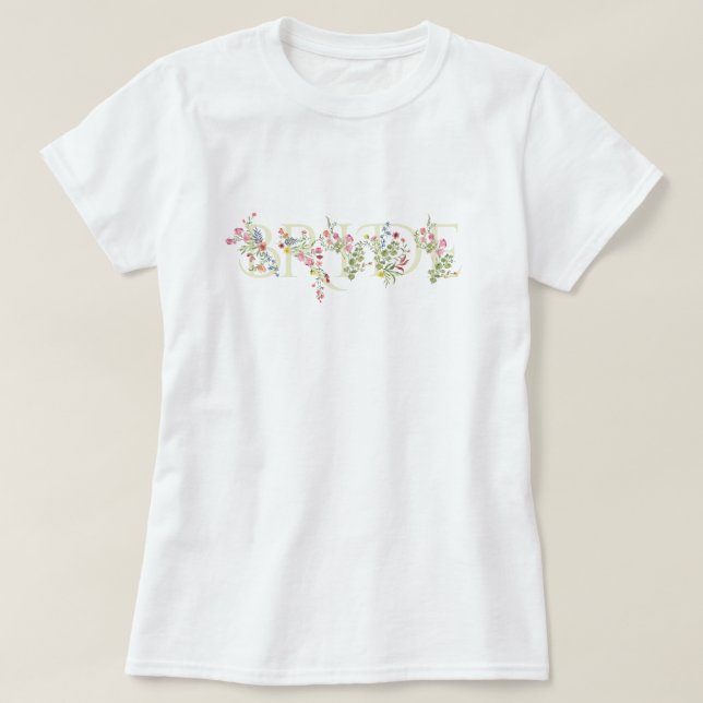 elegant wedding floral spring BRIDE Bridal Shower T-Shirt (Design Front)