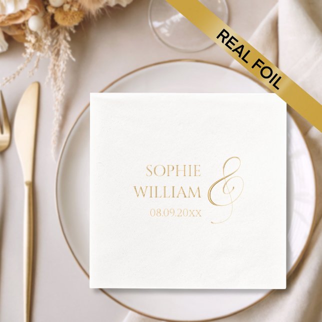 Elegant Wedding Foil Napkins (Creator Uploaded)