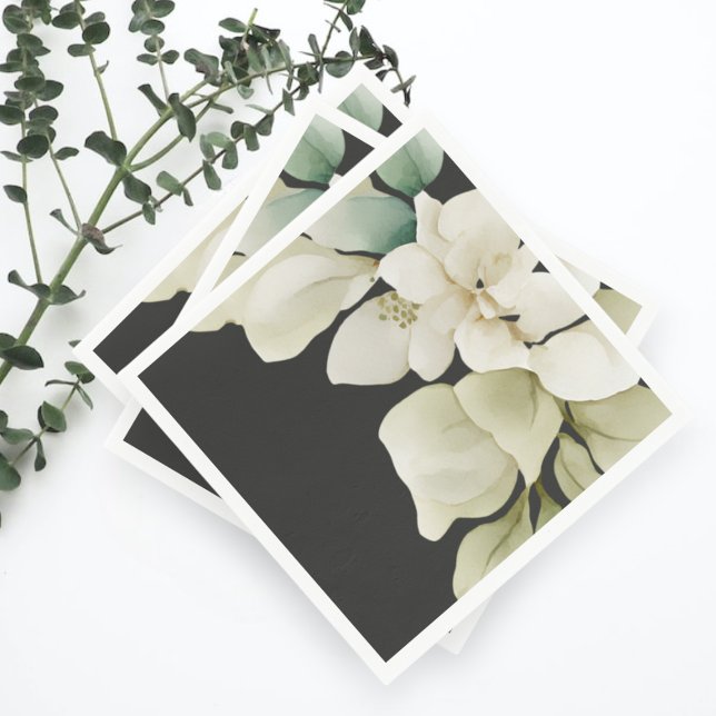 Elegant Wedding Foliage Muted Green Grey Napkins (Elegant Wedding Foliage Muted Green and Grey Napkins from Ricaso)