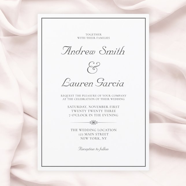 Elegant Wedding Formal Wording Traditional Invitation (Elegant Wedding Formal Wording Traditional Invitation
)