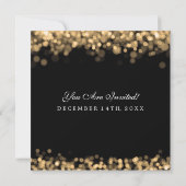 Elegant Wedding Gold Lights Invitation (Back)