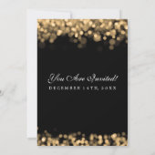 Elegant Wedding Gold Lights Invitation (Back)