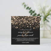Elegant Wedding Gold Midnight Glam Invitation (Standing Front)
