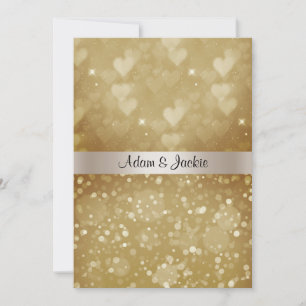 ELEGANT WEDDING GOLD SILVER SPARKLE INVITATION