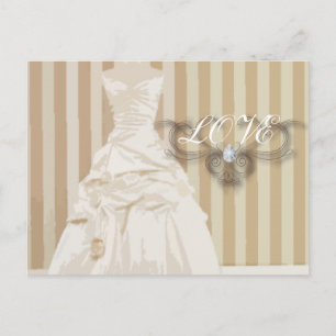 Elegant Wedding Gown Wedding Favor Postcard