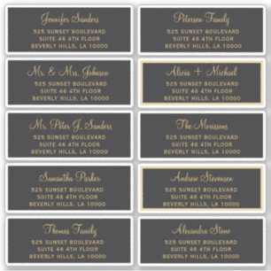 Elegant wedding guest address labels