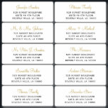 Elegant wedding guest address labels<br><div class="desc">Personalized minimalist wedding guest name and address mailing labels with an elegant chic faux gold calligraphy script.</div>