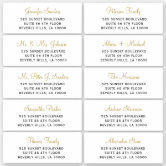 Minimalist Wedding Guest Address Labels, Zazzle