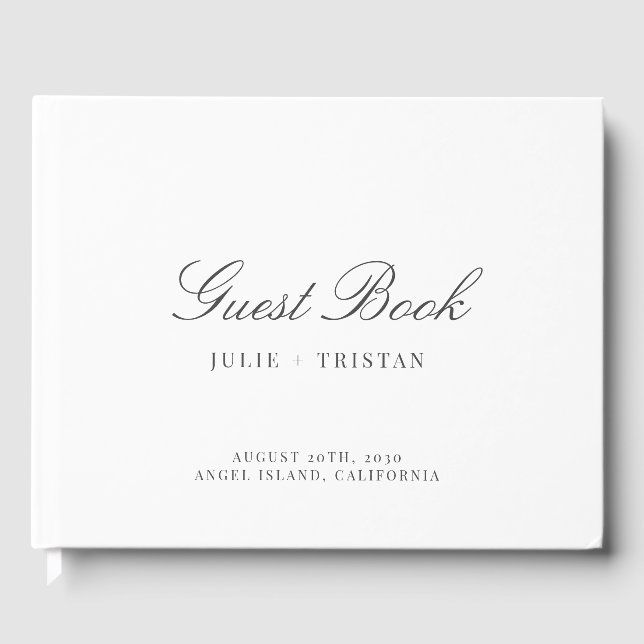 Elegant Wedding Guest Book (Front)