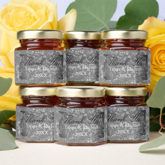 Elegant Wedding Guest Honey Jar Favors