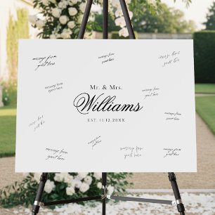 Elegant Wedding Guest Signing Board