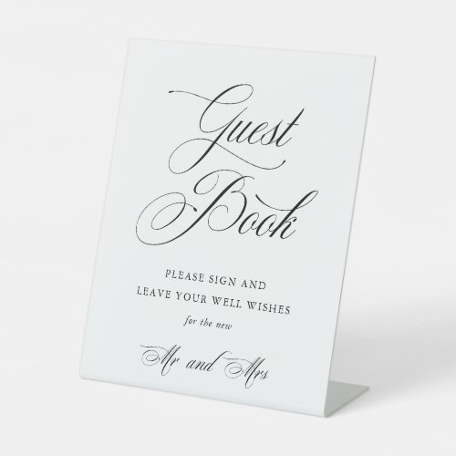 Elegant Wedding Guestbook Sign With Classic Script