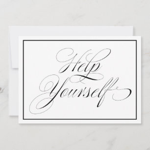 Elegant Wedding Help Yourself Sign