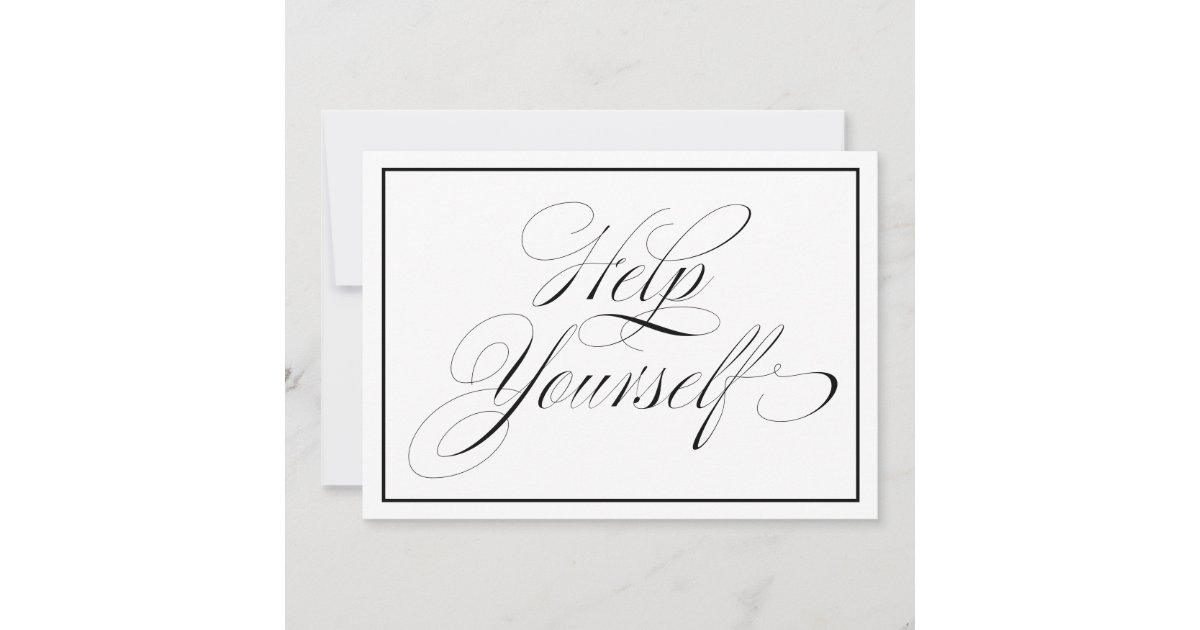 Help Yourself Sign