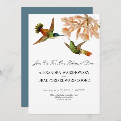 Elegant Wedding Hummingbird Blush Pink Lily 