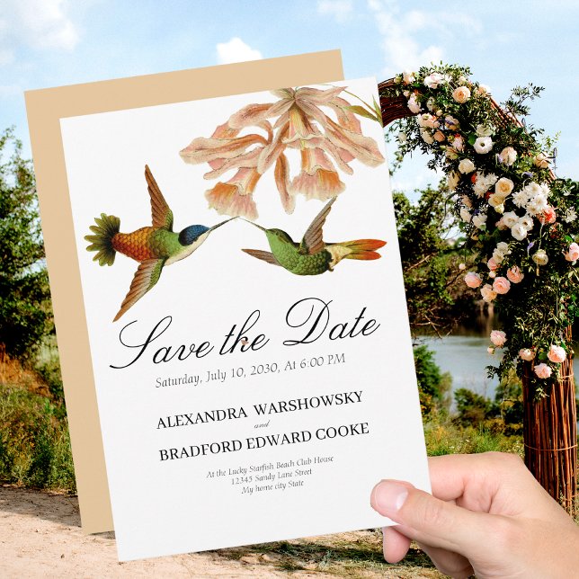 Elegant Wedding Hummingbird Blush Pink Lily  (Creator Uploaded)