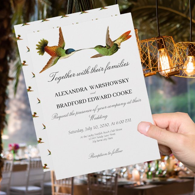 Elegant Wedding Hummingbird Light Gray (Creator Uploaded)