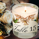 Elegant Wedding Hummingbird Table Number Scented Candle<br><div class="desc">Table Number candle...  Elegant Vintage Hummingbird Watercolor Wedding Blush Pink. Scented Candles.</div>