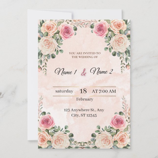 Elegant Wedding Invitation (Front)