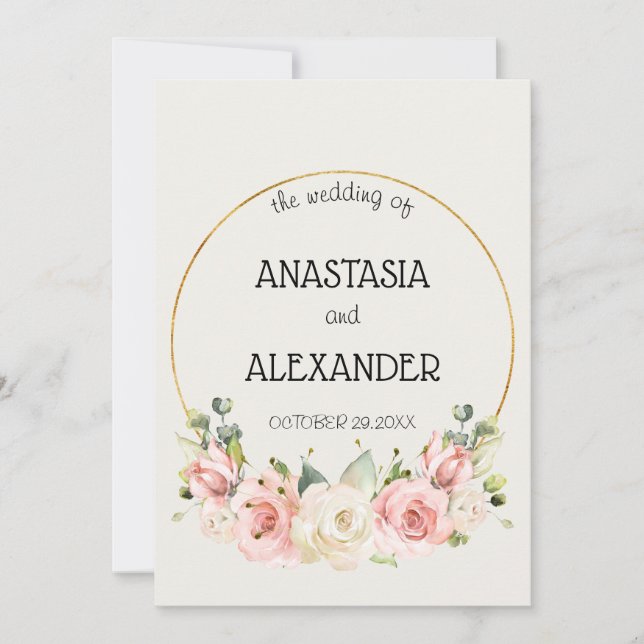 Elegant wedding invitation (Front)