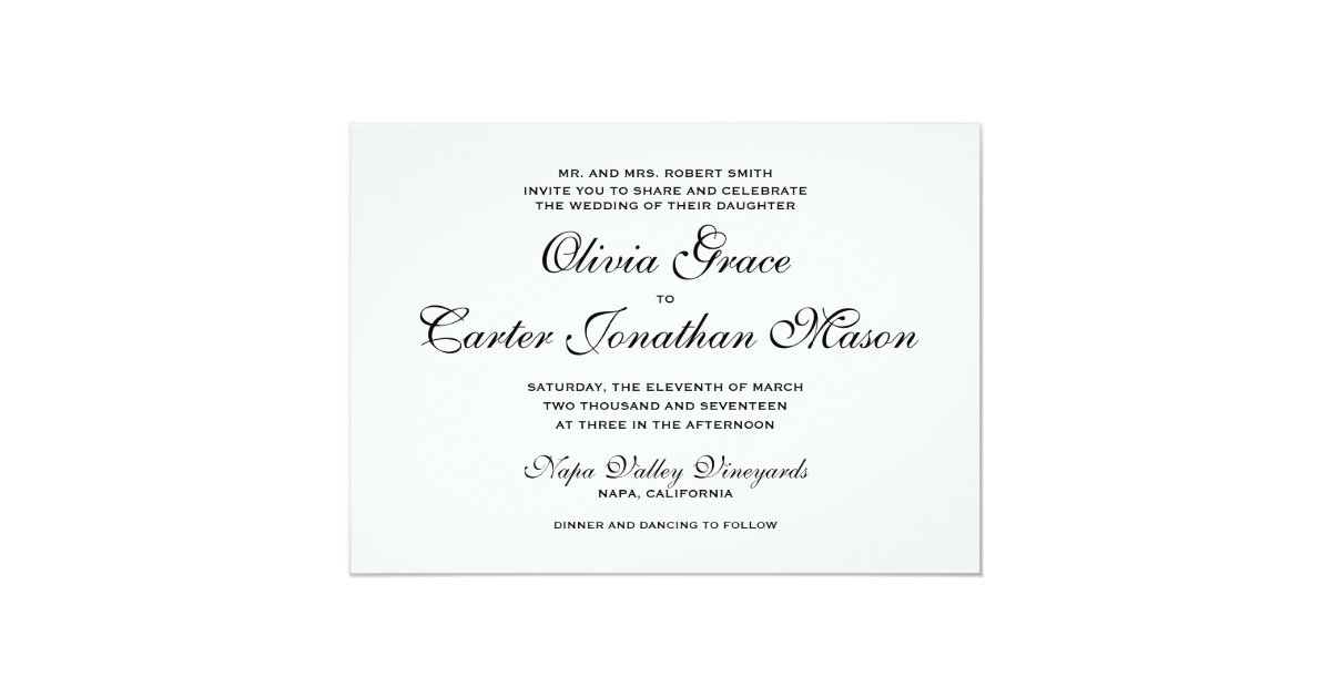 Elegant Wedding Invitation | Zazzle.com