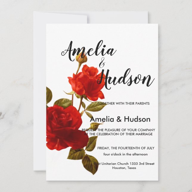 Elegant wedding invitation (Front)