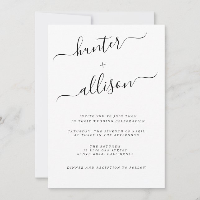Elegant Wedding Invitation (Front)