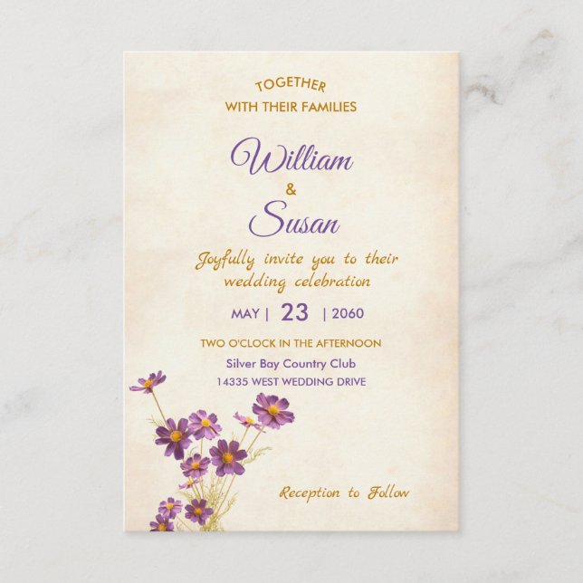 Elegant Wedding Invitation (Front)