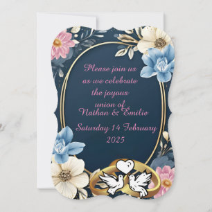 Elegant wedding invitation
