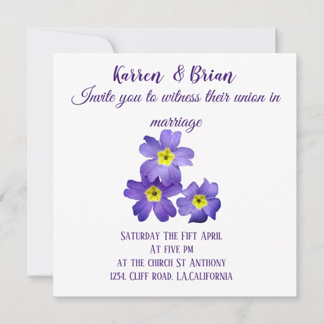 Elegant Wedding Invitation (Front)