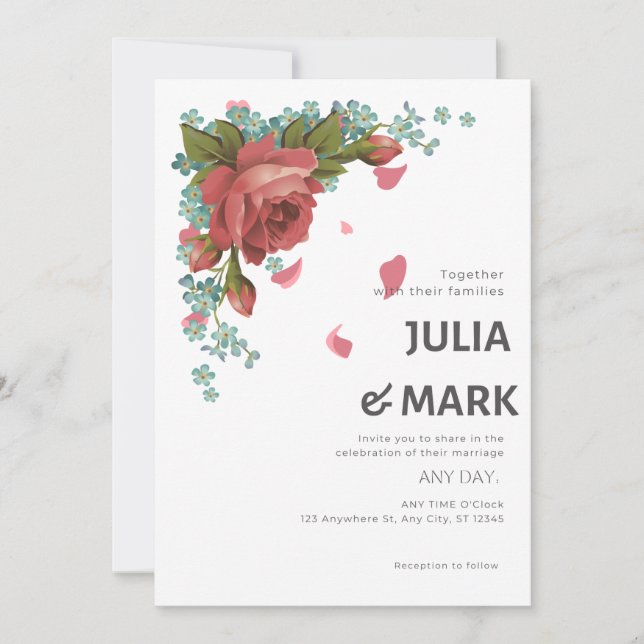 Elegant Wedding invitation (Front)