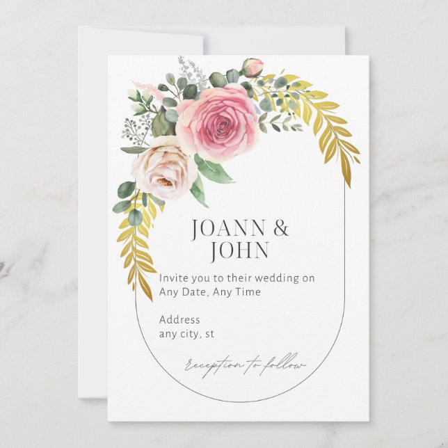 Elegant wedding invitation  (Front)