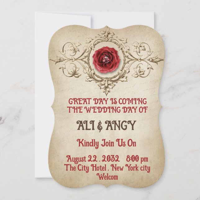 Elegant Wedding Invitation (Front)