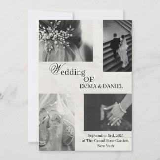 Elegant Wedding Invitation – Black & White