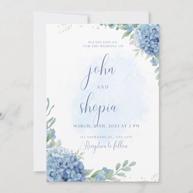 Elegant wedding invitation card (Front)