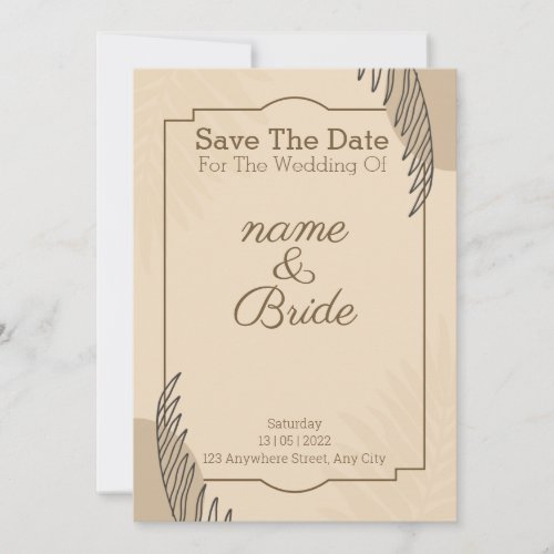 Elegant Wedding Invitation Card