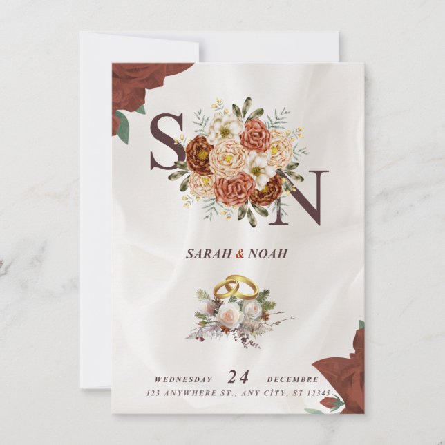 Elegant Wedding Invitation – Classic & Romantic  (Front)