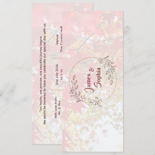 Elegant Wedding Invitation | Custom Floral Invite