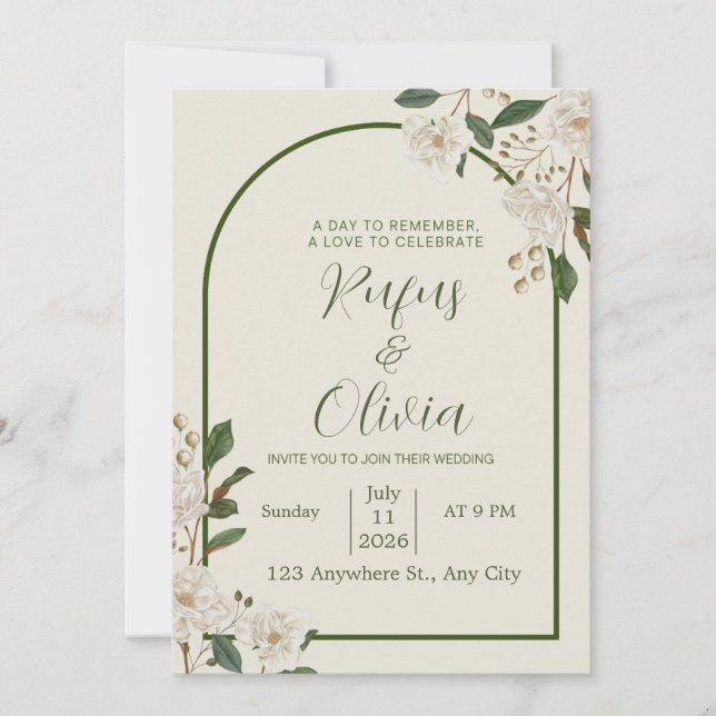 Elegant Wedding Invitation Design – Personalized (Front)