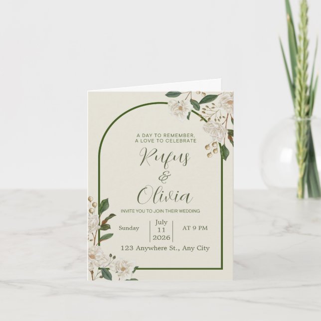 Elegant Wedding Invitation Design – Personalized (Front)